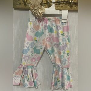 Easter Bunny Bellbottoms - Pastel Floral & Bunny Print
